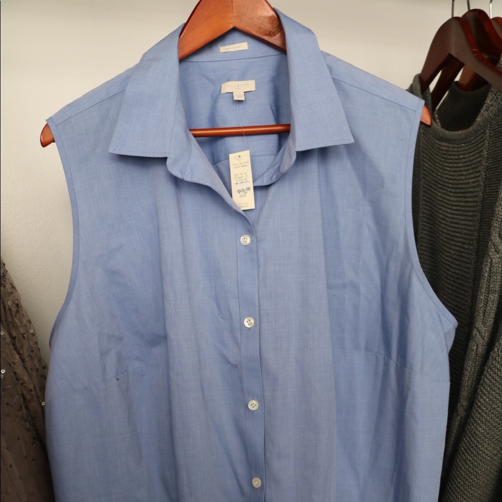 Sleeveless Button Down Shirt